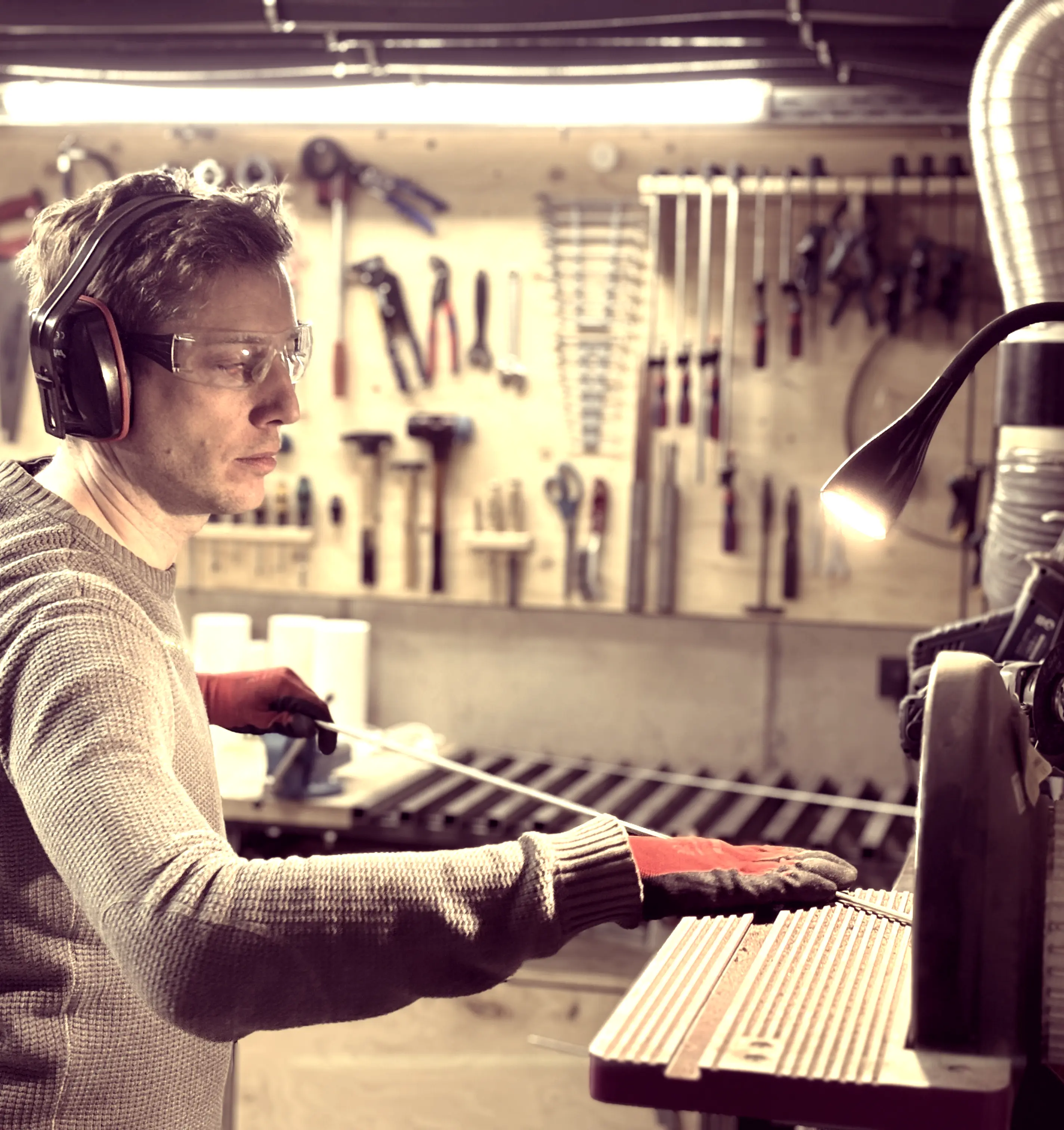 Working in my shop Working in my shop