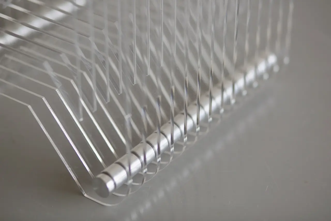 Close up of aluminium brackets